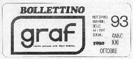 Bollettino GRAF numero 93 - ottobre 1980